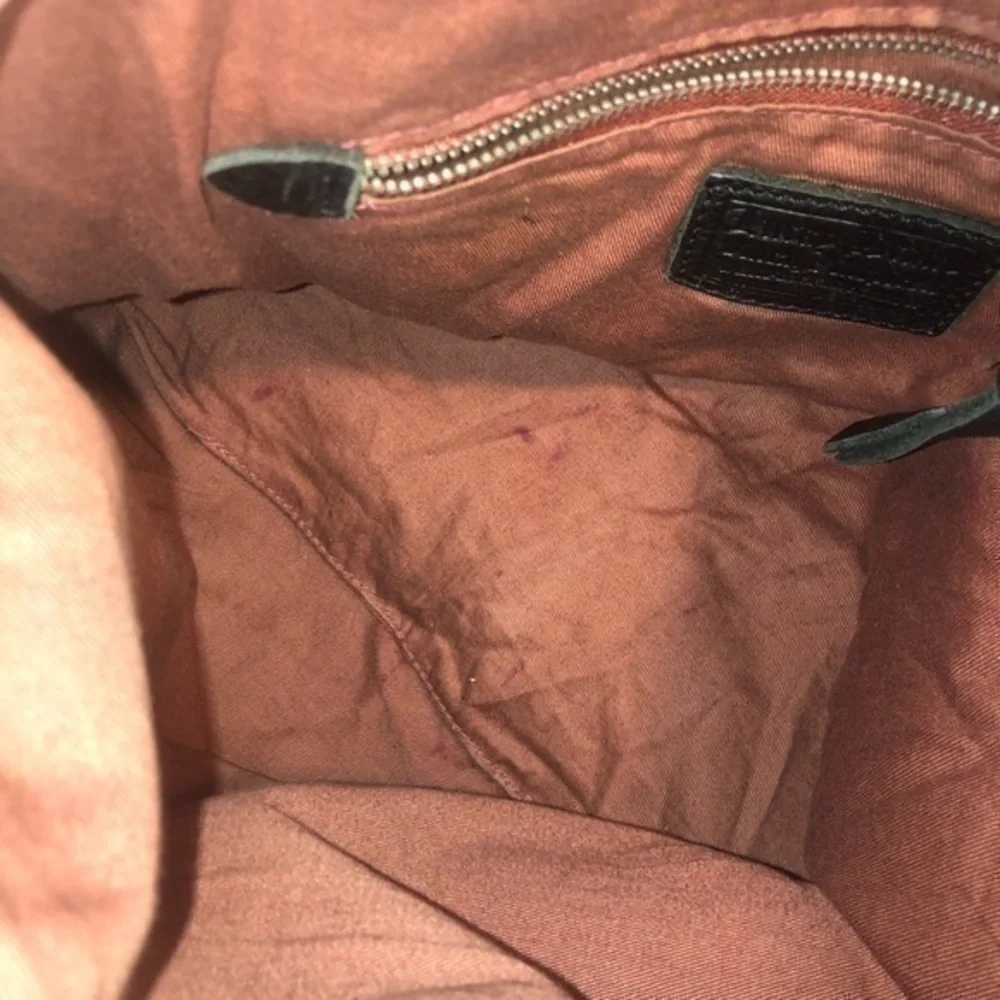 Lucky brand black pebbled leather hobo bag